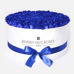Order Blue Roses "Blue Lagoon" in Large White Box