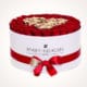 100 red roses price "Love is Gold" in Large White Box