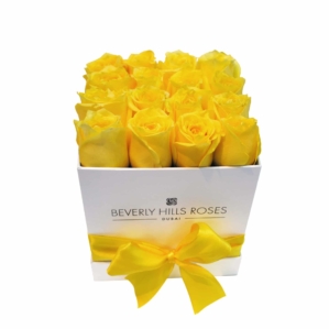 Flower Delivery Roses - Send yellow roses to Abu Dhabi in a square box
