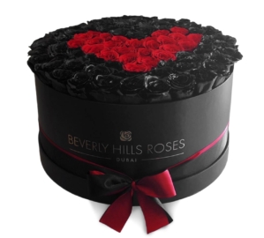 Best Flowers Delivery Dubai "Deep Love" in Large Black Box
