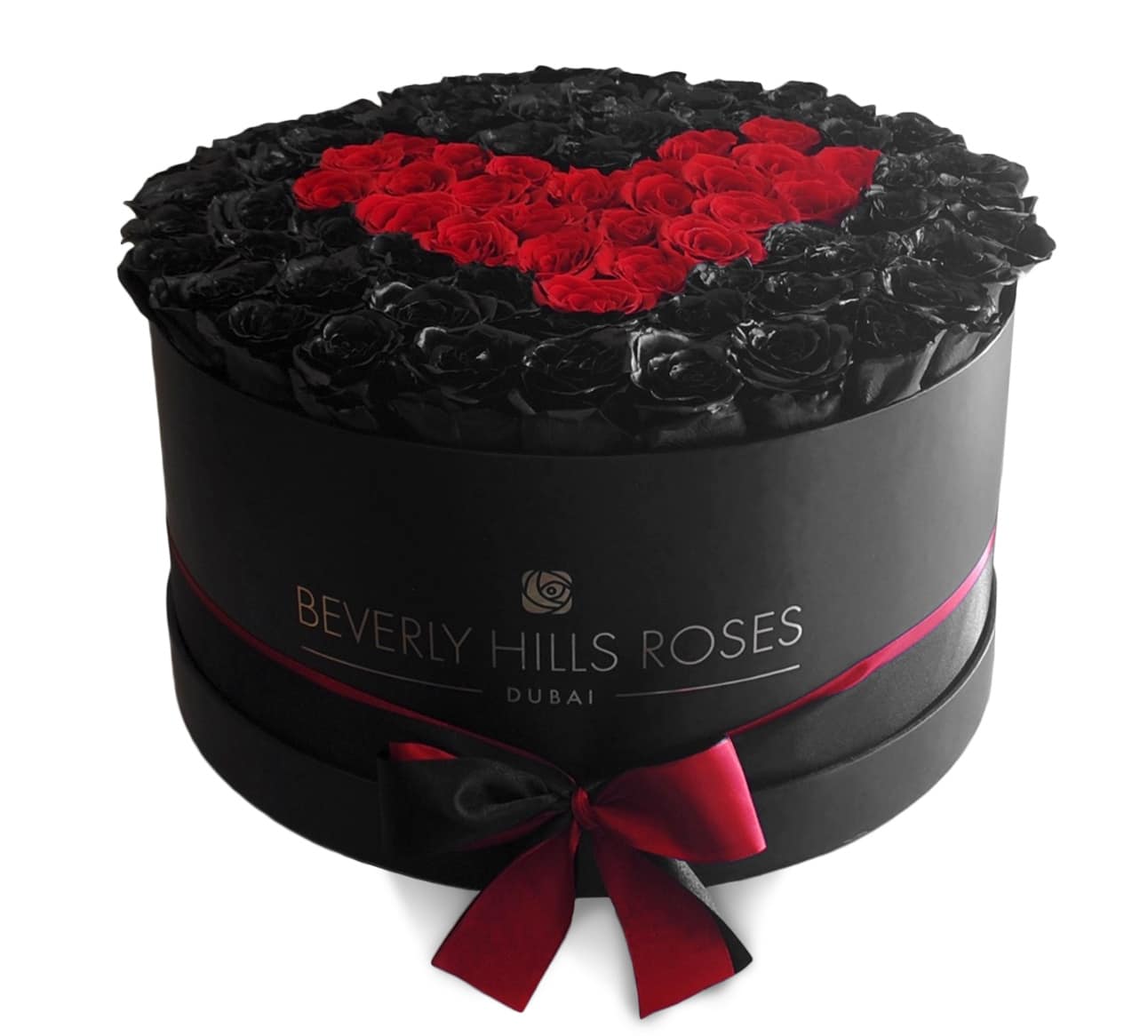 Best Flowers Delivery Dubai Deep Love In Large Black Rose Box