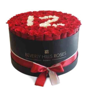 Roses bouquet in number