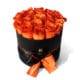 Roses to be delivered - Small Black Box in" Pumpkin"