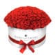 Red Rose Delivery " Hollywood Globe" in Large White Box