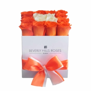 Send Roses Online - Orange & White Roses