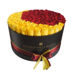 Where to order Roses "Crescent" in Large Black Box