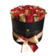 Red & gold rose in Rose Box