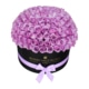 Purple Roses Large Bouquet - Angel Globe Black Box