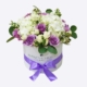 Purple rose & white hydrangea Bouquet
