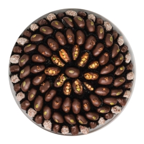 Mirzam ramadan Dark Chocolate Dates Tray in 'Nuts & Seeds'