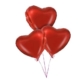 3 Red Heart valentines Balloons Bouquet