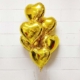 6 Gold Hearts Balloon bouquet