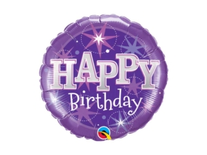 Birthday Purple balloon with helium