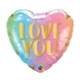 Love You Pastel Ombre & Hearts Balloon