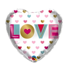 Love you Hearts Foil Balloon