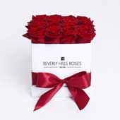 Red Roses in Square Box