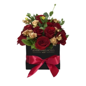 Red & Gold roses in ‘Enchanted’