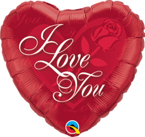 I love you red Rose balloon