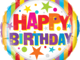 Birthday Party Round Balloon - Stripes & Stars