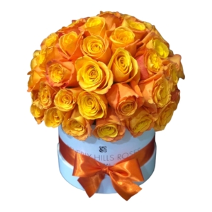 Orange Roses Globe Shape - 100 Orange Roses Bouquet