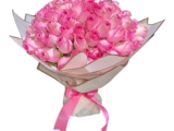 100 Pink Roses Bouquet Baby Girl