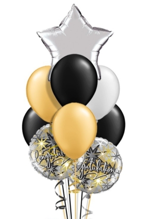 Congratulations elegant stars Balloon Bouquet
