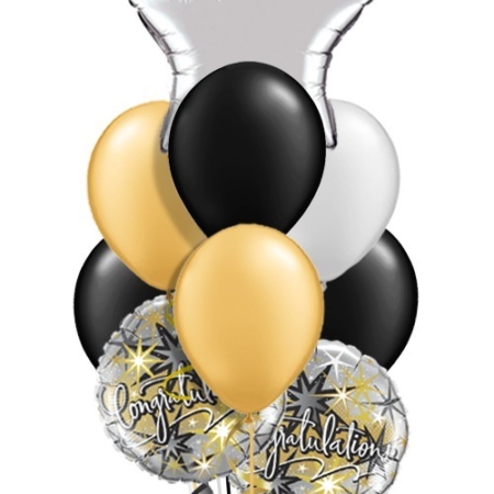 Congratulations elegant stars Balloon Bouquet