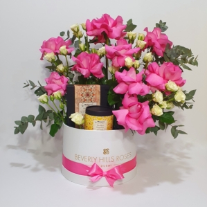 Pink Roses & Mirzam Pralines Chocolate Gift Hamper