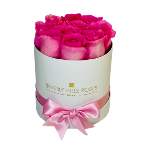Pink Roses Mini White Box