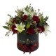 Red Roses & White Lilies Flower Bouquet
